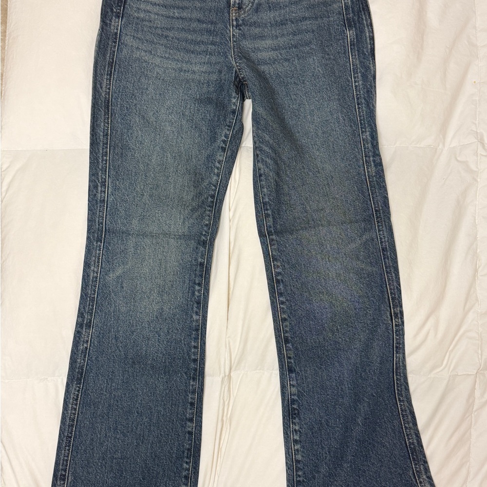 Express Dark Blue Flare Jeans